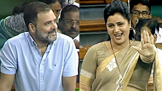 లోక్ సభని షేక్ చేస్తున్న నవనీత్ కౌర్😳  Rahul Gandhi And MP Navneet Kaur Debate in Parliament [upl. by Coralie250]