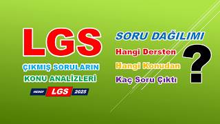 LGS SORU DAĞILIMI 2025 [upl. by Jessie]