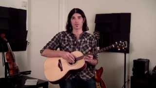 Ibanez AVT1 Artwood Vintage Tenor Parlor Acoustic 4 String Guitar Demo [upl. by Darb]