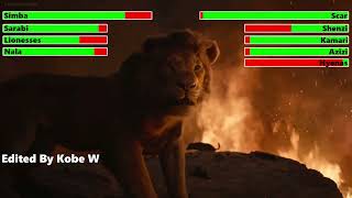 The Lion King 2019 Final Battle with healthbars 34 [upl. by Ledda]