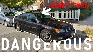 2001 Subaru Legacy GT Limited wont turn How to fix CHEAP [upl. by Hamrnand]