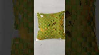 Quick Pillow Cover Sewing Tutorial with Woven Fabric Strips [upl. by Monk833]