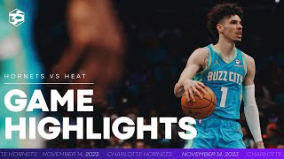 Game Highlights Hornets vs Heat  11142023 [upl. by Lorenz]