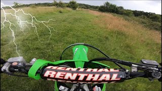 KX450F OFFROADING ON A RAINY DAY  YZ125 VS YZ250F [upl. by Sucramat]