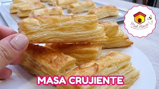 Masa de hojaldre RECETA PARA PRINCIPIANTES para hacer fosforitos tartas postres facturas y mucho mas [upl. by Ecinert]