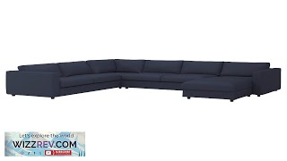 FINNALA IKEA Corner sleeper sofa 5seat with chaiseOrrsta blackblue Review [upl. by Rez]