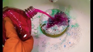 Comet Ajax Fabuloso amp Clorox Scentiva Foam Cleaner 💚💖💙  ASMR CLEANING  SPONGE PLAY [upl. by Brie]