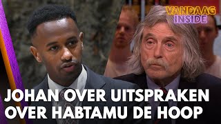 Johan Derksen blikt uitgebreid terug op uitspraken over Habtamu de Hoop  VANDAAG INSIDE [upl. by Oirromed]