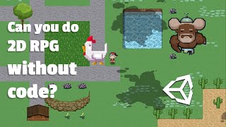 Can you make a 2D RPG Game With No Code  Unity RPG Template [upl. by Levitus]