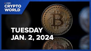 Bitcoin soars to kick off 2024 topping 45000 for first time since April 2022 CNBC Crypto World [upl. by Elaweda540]