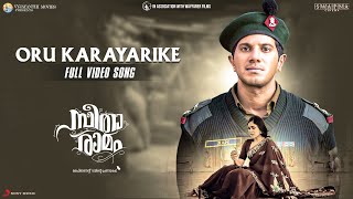 ORU KARAYARIKE Video Songs  Sita Ramam Malayalam  Dulquer  Mrunal  Vishal [upl. by Odnarb412]