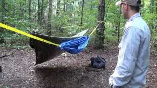 DIY Improvised Hammock Made Out Of Tarps Eric TBP [upl. by Mandie]