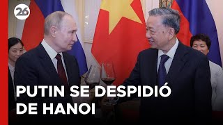 Putin se despidió de Hanoi tras reforzar relaciones con Vietnam [upl. by Katerine907]