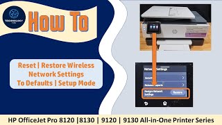 HP OfficeJet Pro 8125e 8135e 9125e 9135e Printer Reset Restore wireless network settings to defaults [upl. by Iphagenia]