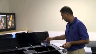 HP Designjet T790 and T1300  Changing Ink Cartridges and Print Heads [upl. by Hakym]