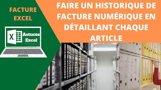 FACTURE EXCEL  Archiver ses factures sur excel en détaillant chaque article avec vba [upl. by Erleena]