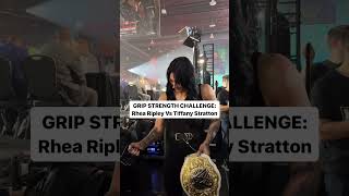 Grip Strength Challenge  Rhea Ripley Vs Tiffany Stratton wwe rhearipley tiffanystratton [upl. by Wang286]