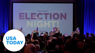 Election night watch parties capture voter reactions  USA TODAY [upl. by Ennaear]