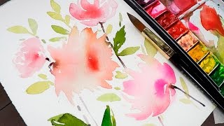 DIY Flower Painting  A bug drank my watercolor [upl. by Hamish509]