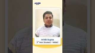 ALLEN Kota Alumni Hritik Guptas Journey – A Story of Transformation  ALLEN shorts [upl. by Harri]