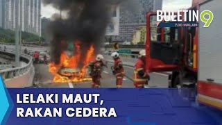 Seorang Maut Kereta Dinaiki Terbabas Lalu Terbakar Di NPE [upl. by Kirstin]