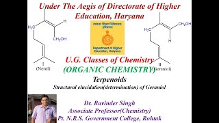 Geraniol Structural elucidation determination of Geraniol [upl. by Frank]