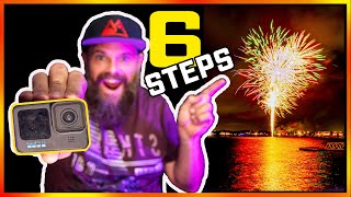 How to PHOTOGRAPH FIREWORKS with a GoPro Hero 10 in 6 Easy Steps [upl. by Attelra]