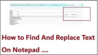 How to Find And Replace Text On Notepad 2024 [upl. by Romulus]