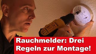 Montage von Rauchmeldern Die drei wichtigsten Regeln [upl. by Biamonte]