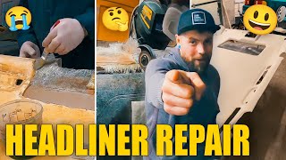 HOW TO REPAIR A AIRBAG RIPPED HEADLINER [upl. by Farro976]