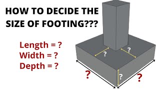 How to decide the size of footing  Area of footing  Design of RCC footing  Civil Tutor [upl. by Anatak]