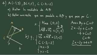 35 Geometría analítica examen 3 ejercicio 4 mediatriz recta paralela [upl. by Wardlaw]