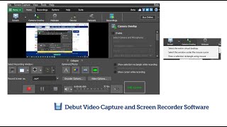 Debut Video Capture and Screen Recorder Software 823 Beta [upl. by Neehsuan]