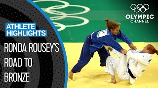 Ronda Rousey 🇺🇸 The 1st USAmerican to Win an Olympic Medal in Womens Judo  Athlete Highlights [upl. by Sucramd]