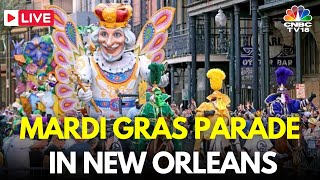 Mardi Gras Parade LIVE King of Carnival Leads Rex Parade During Mardi Gras in New Orleans  IN18L [upl. by Christoper]