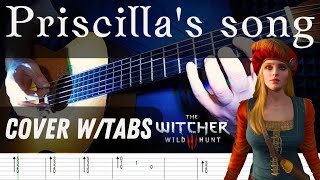 The WITCHER 3Priscillas song guitar coverTABS [upl. by Hendren764]