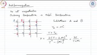 mod08lec64  Antiferromagnetism and ferrimagnetism [upl. by Chevalier]