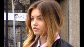 Thylane BLONDEAU  Paris Fashion Week 7 march 2017 show Miu Miu  mars PFW [upl. by Lebam94]