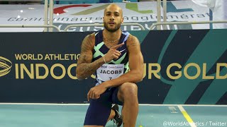 Marcell Jacobs Wins Again With 650 60m At World Indoor Tour Lievin [upl. by Ruperto865]