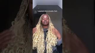 Hair Inspo  360 Layered Micro Braids [upl. by Audley671]