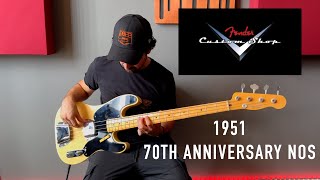 Fender Precision CUSTOM SHOP 1951 limited edition 70th anniversary NOS  BASS PILLS [upl. by Neelon]