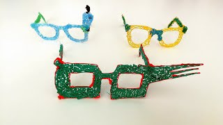 3 BOYUTLU KALEM İLE GÖZLÜK YAPIYORUZ  TASARIMINI KENDİMİZ YAPTIK  SUNGLASSES WITH 3D PEN [upl. by Emse226]