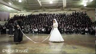 Bobov Rebbe Shlita dancing Mitzva Tantz at Wedding [upl. by Sissel]