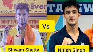 U63 kg  Shivam Shetty 🔵 vs 🔴 Nitesh Singh  Senior National Taekwondo Championship Puducherry 🥋 [upl. by Sonitnatsok]