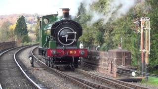 GWR 060T No 813  Bewdley SVR Autumn Gala 2016 [upl. by Aihsekal774]