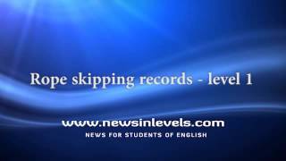 Rope skipping records  level 1 [upl. by Yenial]