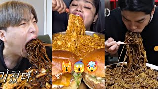 INSNE NOODLE CHALLENGES ”EXTREME BIG BITES” 😳😱🤯 [upl. by Kissner]