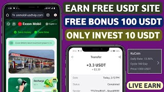 Exxon Mall  New Usdt Earning Site  Usdt Money Making Website  Free Usdt Mining  Usdt Earning [upl. by Maretz]