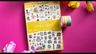 NEW RELEASE SPRING VIBES STICKER BOOK amp WASHI TAPES  Planything [upl. by Dobbins]