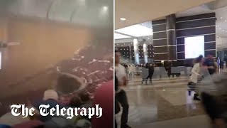 Eyewitness footage inside concert hall during attack  Moscow shooting [upl. by Aivat550]